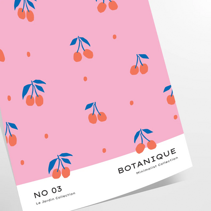 space vibrant botanical poster orange blue hues wall art unique gift high quality print life room sizes A4 cm A0 splash nature decor today